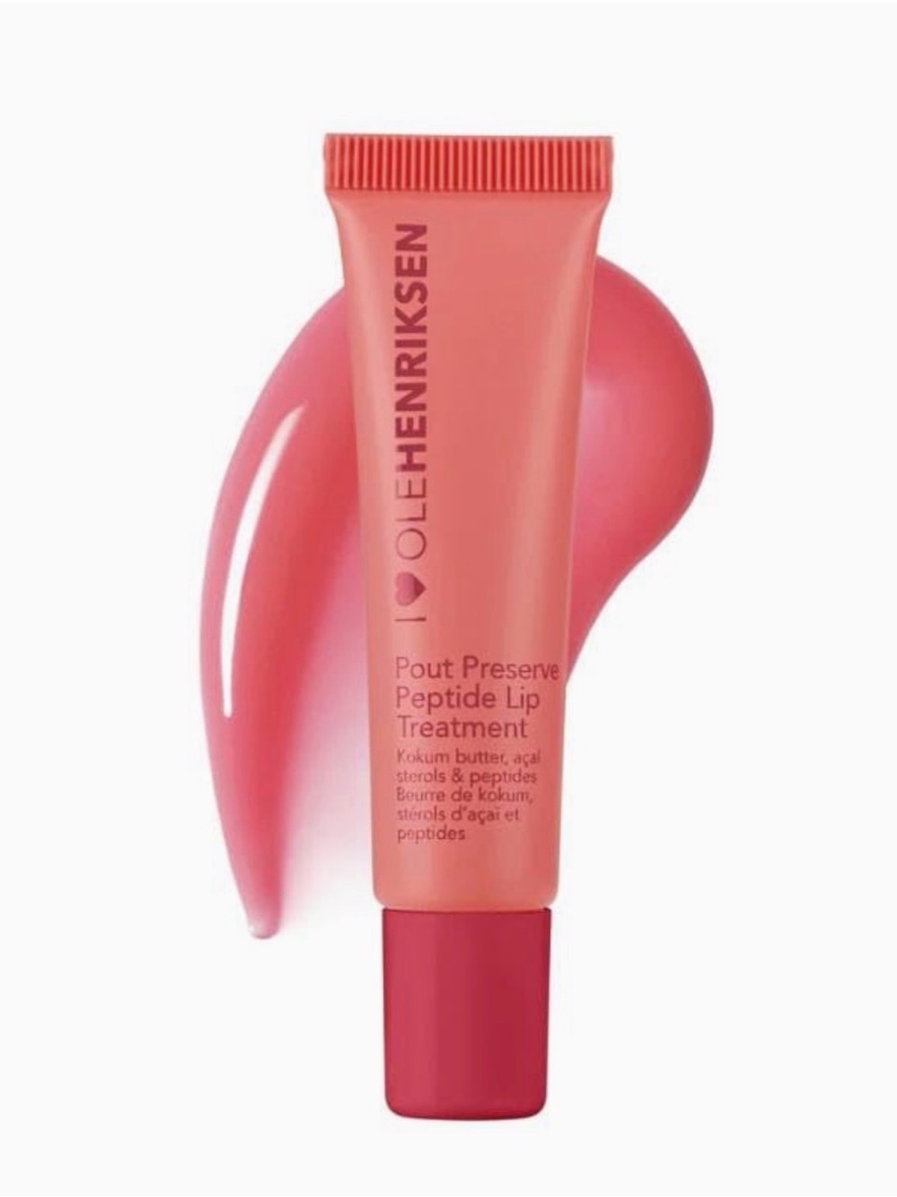 Ole Henriksen Pout Preserve Peptide Lip Treatment Strawberry Sorbet Pink NIB